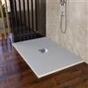 Shopbagno.it Piatto Doccia 75x150 Mineralmarmo Grigio Chiaro Scarico Centrale