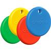 Chipolo POP Trovatore chiave - Tracker Bluetooth colorato, rumoroso con Lascia suonare il tuo cellulare, compatibile con Apple Dove è o Google Trova il mio dispositivo - 4 Pezzi (Miscela di colori)