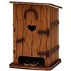 Dekohelden24 Cuccia per affumicatura in legno, dimensioni: 7,5 x 7,5 x 11,5 cm.