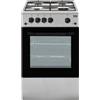 Beko Cucina a Gas 4 Fuochi Forno Elettrico Larghezza x Profondità 50x50 cm con Coperchio colore Silver - CSS42014FS
