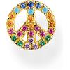 Thomas Sabo H2218-488-7 - Orecchini singoli da donna, in argento sterling 925, con finitura in oro giallo 750, con zirconi, dimensioni: 7 x 7 mm, 7x7 mm, Argento sterling, Zirconia cubica 1