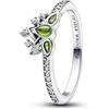 PANDORA Anello da donna Disney Principessa Tiana Tiara Argento 193653C01, 54/17,2, Argento sterling, Zirconia cubica