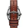 Fossil Orologio Machine da uomo, movimento al quarzo con data a tre lancette e cinturino in pelle o acciaio inossidabile, 42 mm, Grigio