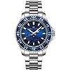 Sea Gull SEA-Gull Orologi meccanici da uomo Serie Ocean Orologio subacqueo ST2500 Movimento automatico Impermeabile fino a 20 bar, Vetro zaffiro luminoso, 1083, blu, Cinturino