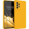 kwmobile Cover per Samsung Galaxy A53 5G Custodia - Back Case per Smartphone in Silicone TPU - Protezione Gommata - miele