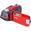 Akozon Videocamera palmare Vlogging FHD 16X Zoom Digitale, Rotazione Full HD 16X Videocamera ad alta definizione Telecamera DV Roccia (Rosso)