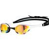 arena Cobra Ultra Swipe Mirror Occhialini Nuoto da Gara Unisex Adulto, con Lenti a Specchio Curve, Anti-Appannamento, Protezione UV, 5 Ponti Nasali Intercambiabili, effetto colorazione gialla