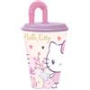 SANRIO TATAWAY Bicchiere Sport con Cannuccia 430 ml Hello Kitty Design Divertente Auto