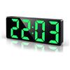 Lafocuse Sveglia Digitale da Comodino 6.7 LED Display, Orologio Digitale da Tavolo con Allarme, Snooze, Luminosità Regolabile, Temperatura, Datario, Sveglia Elettrica per Camera da Letto, Verde