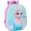 safta FROZEN 3D - Zaino scolastico, con design 3D, adattabile al carrello, ideale per bambini di diverse età, comodo e versatile, qualità e resistenza, 27 x 10 x 33 cm, Celeste/Rosa, M, Casual
