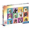 Clementoni - Puzzle per Bambini 300 Pezzi Supercolor, per Bambini 9+ Anni, Illustrazione Funny Faces con Cani, Idea Regalo, Made in Italy, 48,5x33,5 cm, 21738