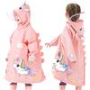 Fewlby Poncho Antipioggia Bambini Giacche Impermeabili Ragazzi Ragazze Giacche da Pioggia Leggero Cappotto di Pioggia in Cartone Animato Mantella Pioggia 9-10 Anni