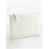 Westford Mill Astuccio per cosmetici a righe in cotone organico taglia M personalizzate o neutre