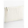Westford Mill Astuccio beauty case a righe in cotone organico taglia L personalizzate o neutre