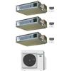 Panasonic CONDIZIONATORE PANASONIC TRIAL SPLIT CANALIZZATO 12000+12000+12000 BTU INVERTER CU-3Z68TBE A++