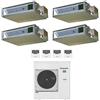 Panasonic CONDIZIONATORE PANASONIC QUADRI SPLIT CANALIZZATO 9000+9000+9000+12000 BTU INVERTER CU-4Z68TBE A++