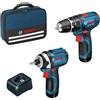 BOSCH Set Avvitatori Bosch GSB 12V-15 + GDR 12V-105