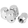 A ABSOPRO Dadi Ruota Alette Cromo M12x1.25 Cono Sedile 4 Pezzi per Auto | Acciaio Completamente Temprato Lunghezza 30mm Larghezza 23mm Dimensione Esagono 19mm Applicazione Universale