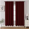 CUCRAF Tende oscuranti per finestre, con tasca per asta, isolamento termico, per camera da letto e soggiorno, set di 2 pannelli. 132 x 183 cm, rosso bordeaux