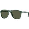 Persol Occhiali da Sole Persol PO9649S 117131 Verde tinta unita