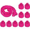 PATIKIL Tessuto Fiori a Calza, 10 Pezzi Calze Fiori in Rete Nylon Materiale Calze Seta a Trazione Fiori Fai-Da-Te Creazione Fiori Artigianali Decorazione Domestica, Rosso Rosa