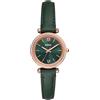 Fossil Carlie Orologio per donna, movimento al quarzo con cinturino in acciaio o in pelle, Verde smeraldo