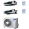 Samsung Climatizzatore Condizionatore Samsung Canalizzabile a bassa prevalenza Dual split Inverter R32 9000 + 9000 BTU AJ040TXJ2KG/EU Classe A+++/A++ Con Comando a Filo MWR-SH11N