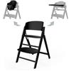 CYBEX Set di seggioloni 3in1 Gold CLICK & FOLD, può essere utilizzato dalla nascita attraverso il nido sdraietta d'oro separato, legno di faggio/plastica, Stunning Black
