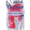 Monge & C. SpA Monge Natural Pezzetti Tonno Pollo Gamberi Gatti Adulti 80 g Mangime