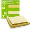 e-cloth Polti EBP E-Cloth Kit 2 Panni in Microfibra per la Pulizia del Bagno, Super Assorbenti, Lavabili in Lavatrice 90°, Pulizia senza Sostanze Chimiche, Rimuove Sporco e Calcare senza Lasciare Aloni, Giallo