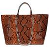 Guess Nikki Chain Tote Top Borsa a Mano, Donna, Multicolore (Lava)