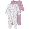 Name It Nbfnightsuit 2P W/F Valerian Cat Noos, Pigiamino Bambine e ragazze, Viola (Valerian), 92