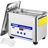 VEVOR Vasca Ultrasuoni Pulitore Ultrasuoni Cronometro ad Ultrasuoni Digitale per la Pulizia di Occhiali per Gioielli Acciaio Inossidabile 35W 0,8L