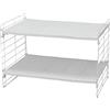 Iris Ohyama, Scaffale, Organizzatore per Armadio, Sottolavello, Espandibile, Contenitori in Plastica per Mobili da Cucina, Dispensa, Cibo e Utensili - Telescopic Rack 1-tie USD-2V - Bianco