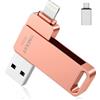 Vackiit MFi Certified Chiavetta USB 512 GB per iPhone,Lightning Chiavetta USB 3.0 Esterna per Pen Drive USB C di Memoria di Backup 3 in 1 Type C Lightning penna usb per iPhone,iPad,Android,Mac,PC