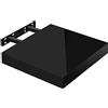WOLTU Mensola da Muro Scaffale Sospeso da Parete Libreria Piccola per Soggiorno Cameretta Porta CD Dvd, Pannello MDF 25x22,9x3,8cm, Nero, RG9488sz