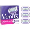 Gillette Venus Deluxe Smooth Swirl Lamette di Ricambio per Rasoio Donna, Confezione da 3 Ricambi con 5 Lame rivestite in DLC, Rasatura Fluida e Duratura