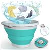 Tiptop Home Mini lavatrice, portatile pieghevole da 10 litri, lavatrici, lavatrice a turbina ad ultrasuoni da 24 W, con USB per biancheria intima, calze, vestiti per bambini