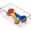 InterDesign iDesign cassetto organizer, inserto extra piccolo in plastica per cassetti da cucina, pratico organizer per cassetti per accessori da cucina, utensili e posate, trasparente