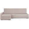 Eysa copridivano per chaise longue letto lato sinistro vistra frontale colore lino design Luz