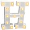 JANDEI - Lettere LED, Numeri Luminosi, Figura a Cuore, 22cm, con Luce Calda per Decorazione e Atmosfera, Luci Notturne Scrivania, Compleanni, Matrimoni, Vetrine. Funzionano con batterie AA (H)