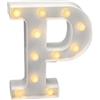 JANDEI - Lettere LED, Numeri Luminosi, Figura a Cuore, 22cm, con Luce Calda per Decorazione e Atmosfera, Luci Notturne Scrivania, Compleanni, Matrimoni, Vetrine. Funzionano con batterie AA (P)