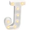 JANDEI - Lettere LED, Numeri Luminosi, Figura a Cuore, 22cm, con Luce Calda per Decorazione e Atmosfera, Luci Notturne Scrivania, Compleanni, Matrimoni, Vetrine. Funzionano con batterie AA (J)