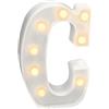 JANDEI - Lettere LED, Numeri Luminosi, Figura a Cuore, 22cm, con Luce Calda per Decorazione e Atmosfera, Luci Notturne Scrivania, Compleanni, Matrimoni, Vetrine. Funzionano con batterie AA (C)