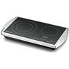 Rommelsbacher Ceran CT 3403/TC Piastra elettrica doppia in vetroceramica, touch control, 3400 W, in acciaio INOX