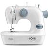 Solac SW8221 Cotton 12.2 Sewing Machine, 12 Stitches, Easy Threading, Free Arm, Vertical Load System, Working Area Lighting, Pedal Operation, Carry Handle, White