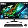 Acer Aspire C27-1800, All-in-One PC 27 Full HD IPS (Intel Core i5-12450H, RAM 16 GB, SSD 1 TB, Intel UHD Graphics, Windows 11 Famiglia), PC All-in-One, Colore Nero