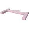 Pigro Felice 921989-RPINK Modul'Air Luxury Inflatable Double Top Backrest Piscina Galleggianti, Rosa