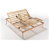 EVERGREENWEB MATERASSI & BEDS Evergreenweb - Rete Matrimoniale Elettrica 140x190 a Doghe in Legno Ortopedica Alzata Motorizzata Base Letto o Materasso, Rinforzata 3 Zone Reclinabili Regolatori di Rigidità Piedi Smontabili Offerta
