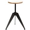 Tomasucci Wink design, Sola, Sgabello Regolabile a Vite, Legno, Grigio